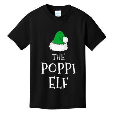 The Poppi Elf Christmas Family Matching Pj Pajama Xmas  Kids T-Shirt