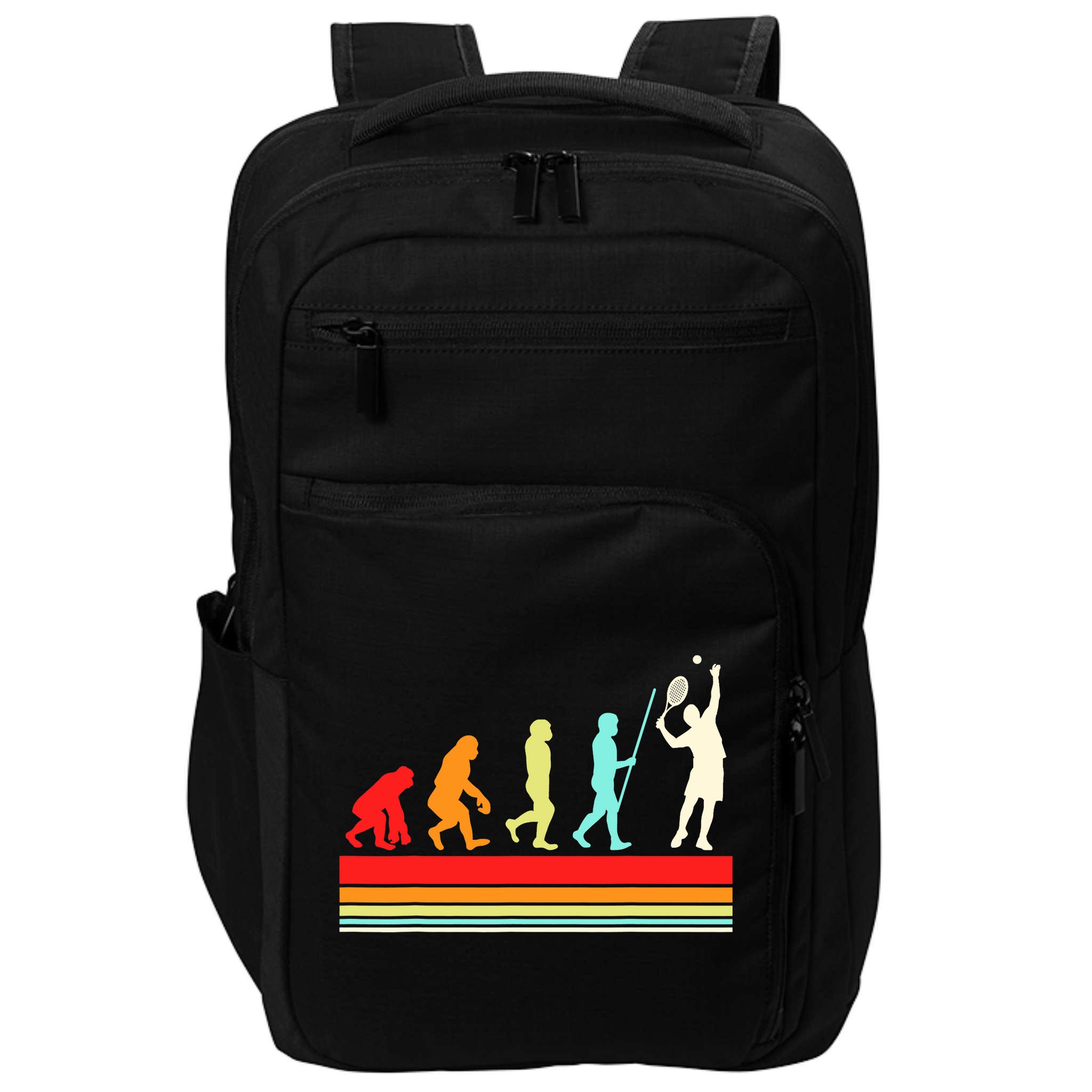 Tennis Player Evolution Retro Vintage Color Impact Tech Backpack