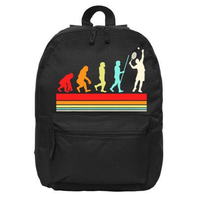 Tennis Player Evolution Retro Vintage Color 16 in Basic Backpack