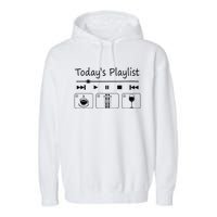 Today Playkist Funny Skiing Lover Gift For Skier Garment-Dyed Fleece Hoodie