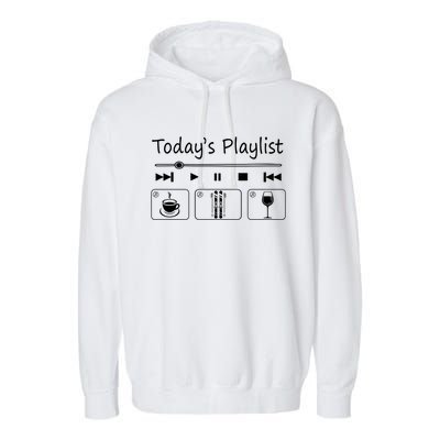 Today Playkist Funny Skiing Lover Gift For Skier Garment-Dyed Fleece Hoodie