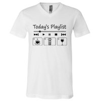 Today Playkist Funny Skiing Lover Gift For Skier V-Neck T-Shirt