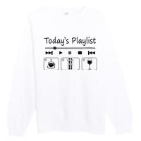 Today Playkist Funny Skiing Lover Gift For Skier Premium Crewneck Sweatshirt