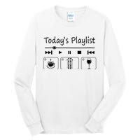 Today Playkist Funny Skiing Lover Gift For Skier Tall Long Sleeve T-Shirt