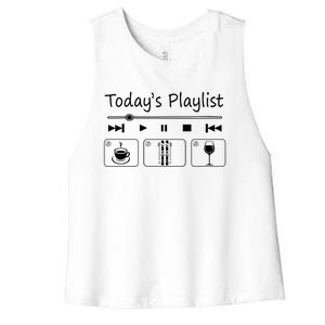 Today Playkist Funny Skiing Lover Gift For Skier Women's Racerback Cropped Tank