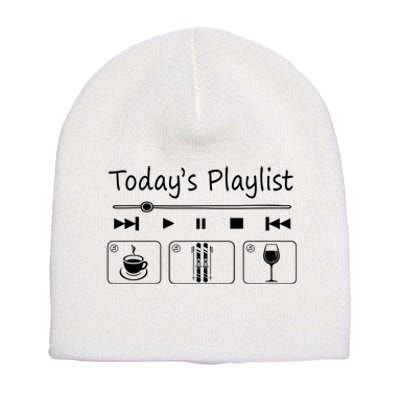 Today Playkist Funny Skiing Lover Gift For Skier Short Acrylic Beanie