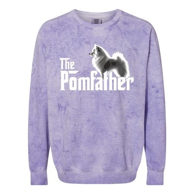 The Pomfather Funny Pomeranian Colorblast Crewneck Sweatshirt