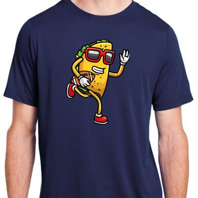 Taco Playing Football Mexican Cinco De Mayo Adult ChromaSoft Performance T-Shirt