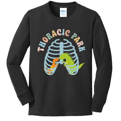 Thoracic Park Funny Nurse Musculoskeletal Cond Kids Long Sleeve Shirt