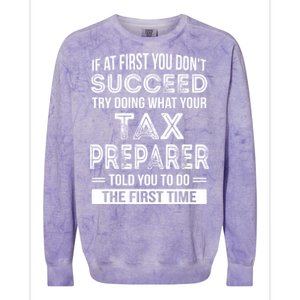 Tax Preparer Funny Tax Season Gift Colorblast Crewneck Sweatshirt