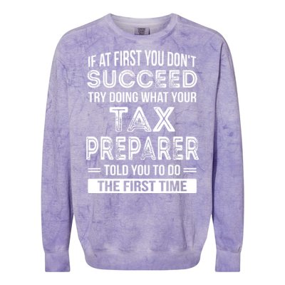 Tax Preparer Funny Tax Season Gift Colorblast Crewneck Sweatshirt