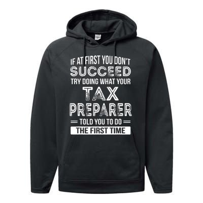 Tax Preparer Funny Tax Season Gift Performance Fleece Hoodie