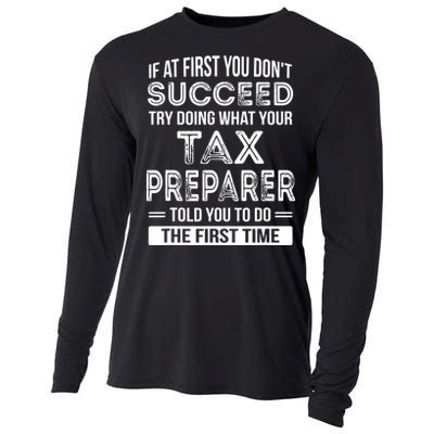 Tax Preparer Funny Tax Season Gift Cooling Performance Long Sleeve Crew