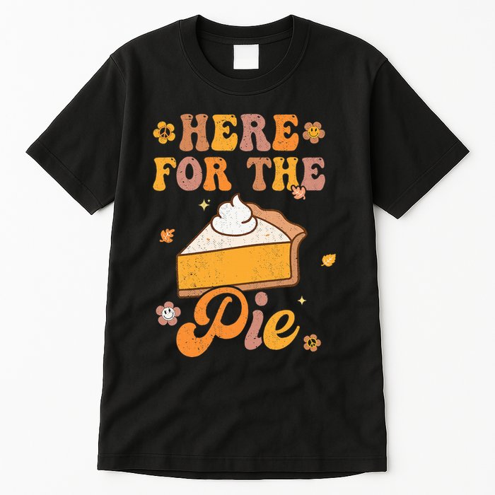 Thanksgiving Pumpkin Fall Vibes Retro Groovy Harvest Tall T-Shirt
