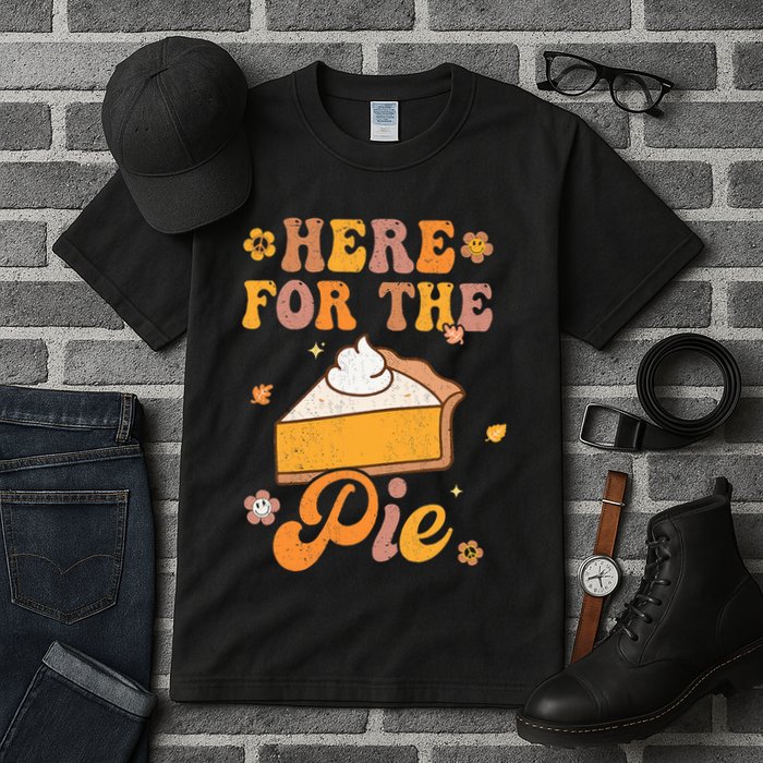 Thanksgiving Pumpkin Fall Vibes Retro Groovy Harvest Tall T-Shirt