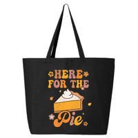 Thanksgiving Pumpkin Fall Vibes Retro Groovy Harvest 25L Jumbo Tote