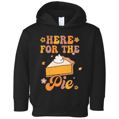 Thanksgiving Pumpkin Fall Vibes Retro Groovy Harvest Toddler Hoodie