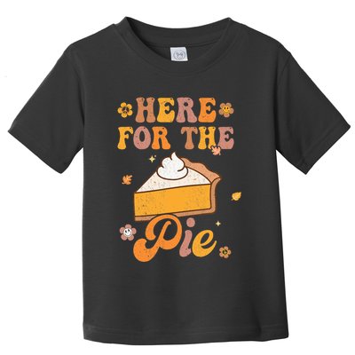 Thanksgiving Pumpkin Fall Vibes Retro Groovy Harvest Toddler T-Shirt