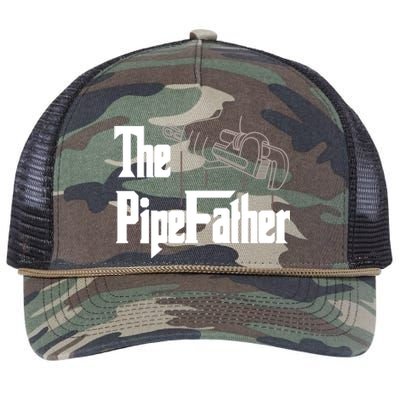 The Pipefather Funny Plumber Dad Fathers Day Gift Retro Rope Trucker Hat Cap