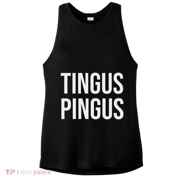 Tingus Pingus Fun Design Ladies PosiCharge Tri-Blend Wicking Tank