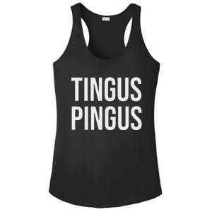 Tingus Pingus Fun Design Ladies PosiCharge Competitor Racerback Tank