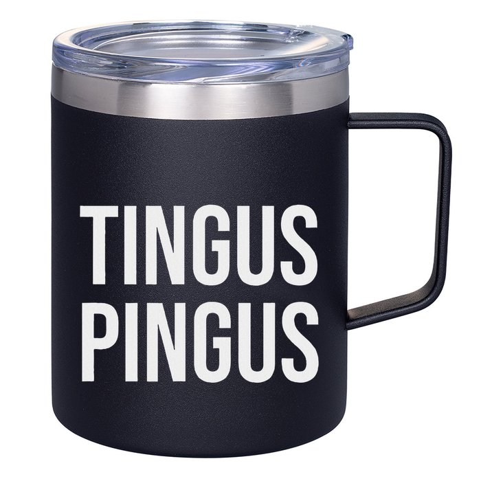 Tingus Pingus Fun Design 12oz Stainless Steel Coffee Mug