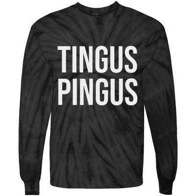 Tingus Pingus Fun Design Tie-Dye Long Sleeve Shirt