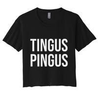 Tingus Pingus Fun Design Women's Crop Top Tee