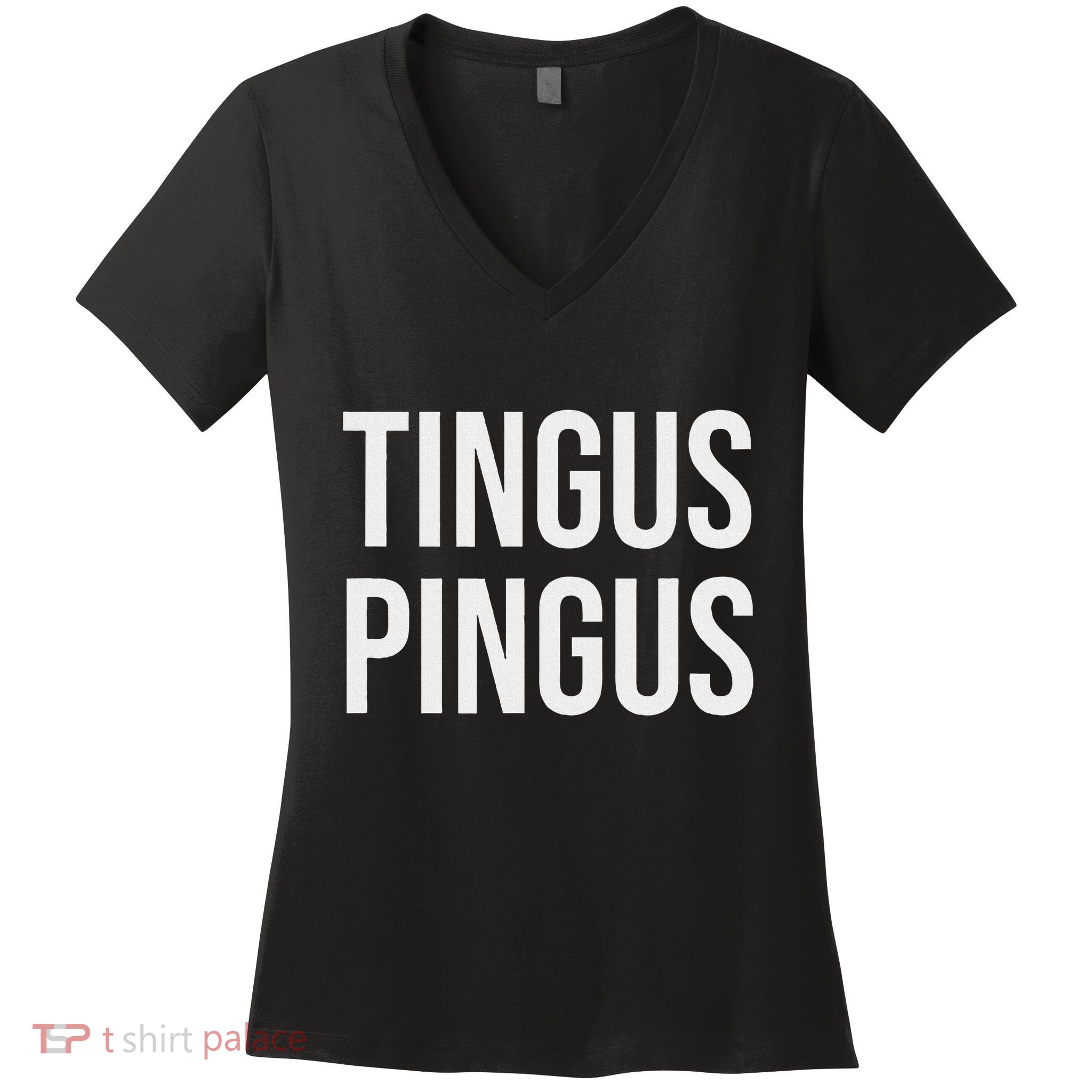 Tingus Pingus Fun Design Women's V-Neck T-Shirt