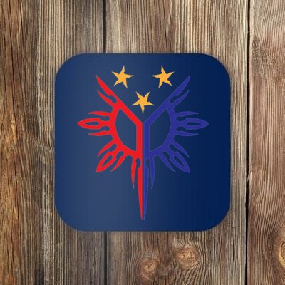 Tribal Philippines Filipino Sun And Stars Flag Coaster