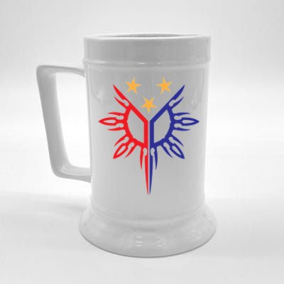 Tribal Philippines Filipino Sun And Stars Flag Beer Stein