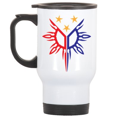 Tribal Philippines Filipino Sun And Stars Flag Stainless Steel Travel Mug