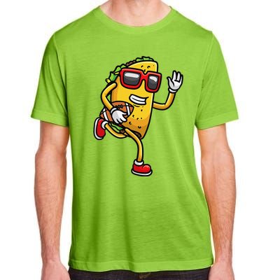 Taco Playing Football Mexican Cinco De Mayo Adult ChromaSoft Performance T-Shirt