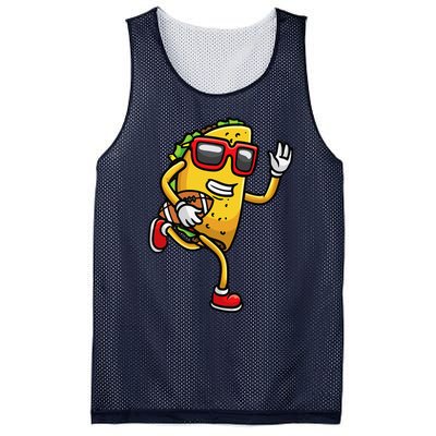 Taco Playing Football Mexican Cinco De Mayo Mesh Reversible Basketball Jersey Tank