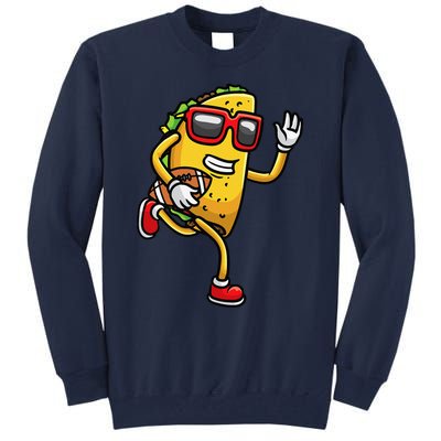 Taco Playing Football Mexican Cinco De Mayo Tall Sweatshirt