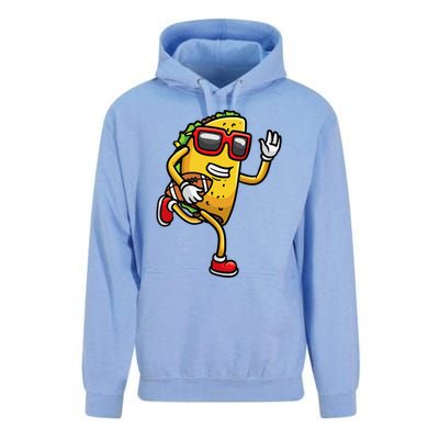 Taco Playing Football Mexican Cinco De Mayo Unisex Surf Hoodie