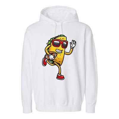 Taco Playing Football Mexican Cinco De Mayo Garment-Dyed Fleece Hoodie