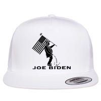 Donald Trump Pees On Joe Biden FJB Anti Biden American Flag Flat Bill Trucker Hat