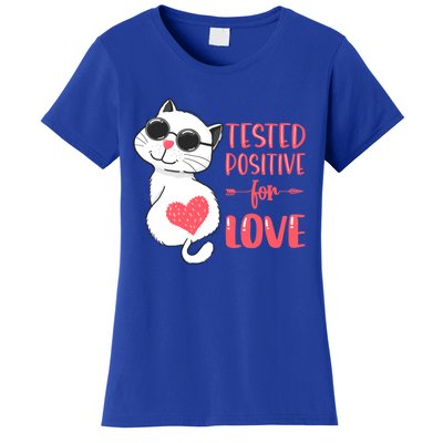 Tested Positive For Love Valentine's Day Couples Cat Pajama Gift Women's T-Shirt