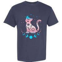 Transg Pride Flag Colors Astronomy Cat Garment-Dyed Heavyweight T-Shirt