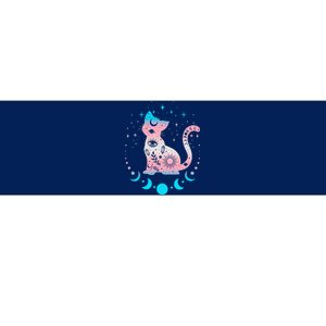 Transg Pride Flag Colors Astronomy Cat Bumper Sticker