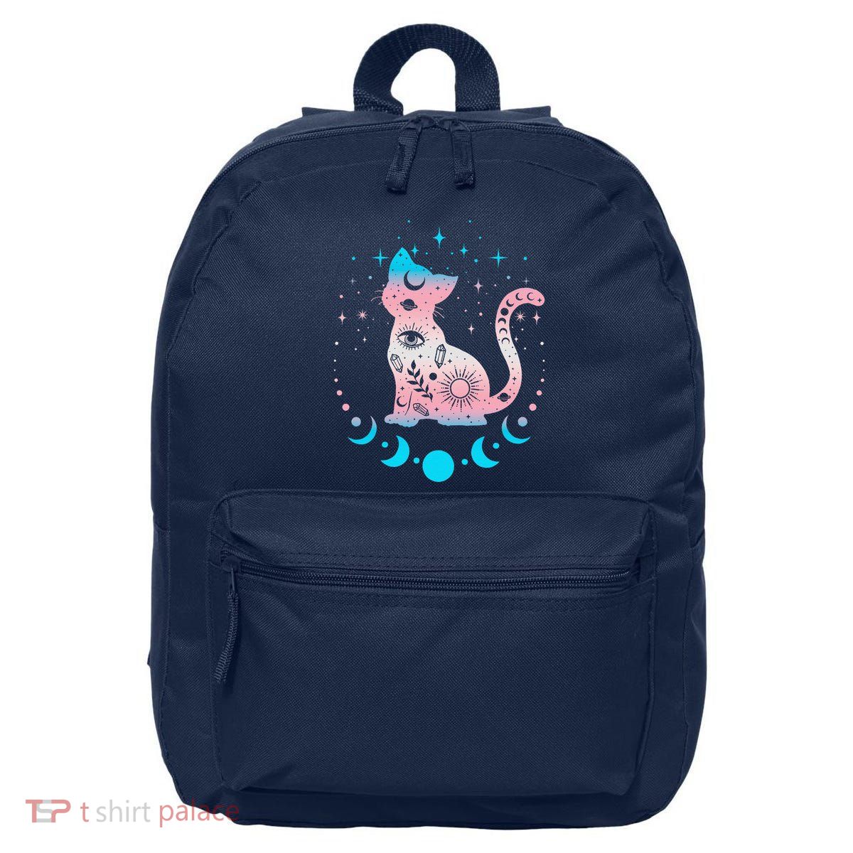 Transg Pride Flag Colors Astronomy Cat 16 in Basic Backpack