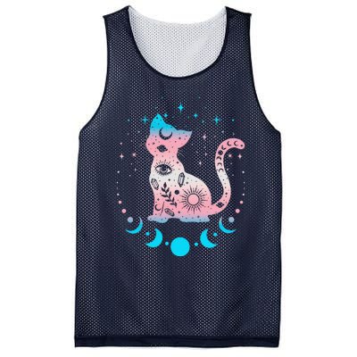 Transg Pride Flag Colors Astronomy Cat Mesh Reversible Basketball Jersey Tank