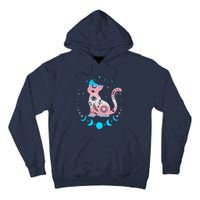 Transg Pride Flag Colors Astronomy Cat Tall Hoodie