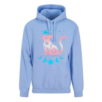 Transg Pride Flag Colors Astronomy Cat Unisex Surf Hoodie