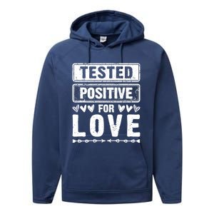 Tested Positive For Love Valentine's Day For Couples Gift Performance Fleece Hoodie