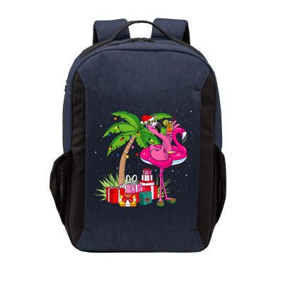 Tropical Pink Flamingo Christmas In July Summer Palm Tree Vector Backpack