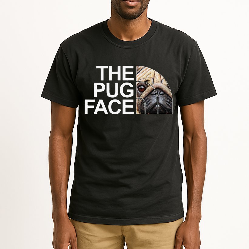 The Pug Face Dog Funny Pug Tall T-Shirt