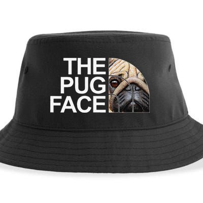 The Pug Face Dog Funny Pug Sustainable Bucket Hat