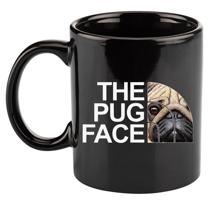 The Pug Face Dog Funny Pug 11oz C Handle Ceramic Mug